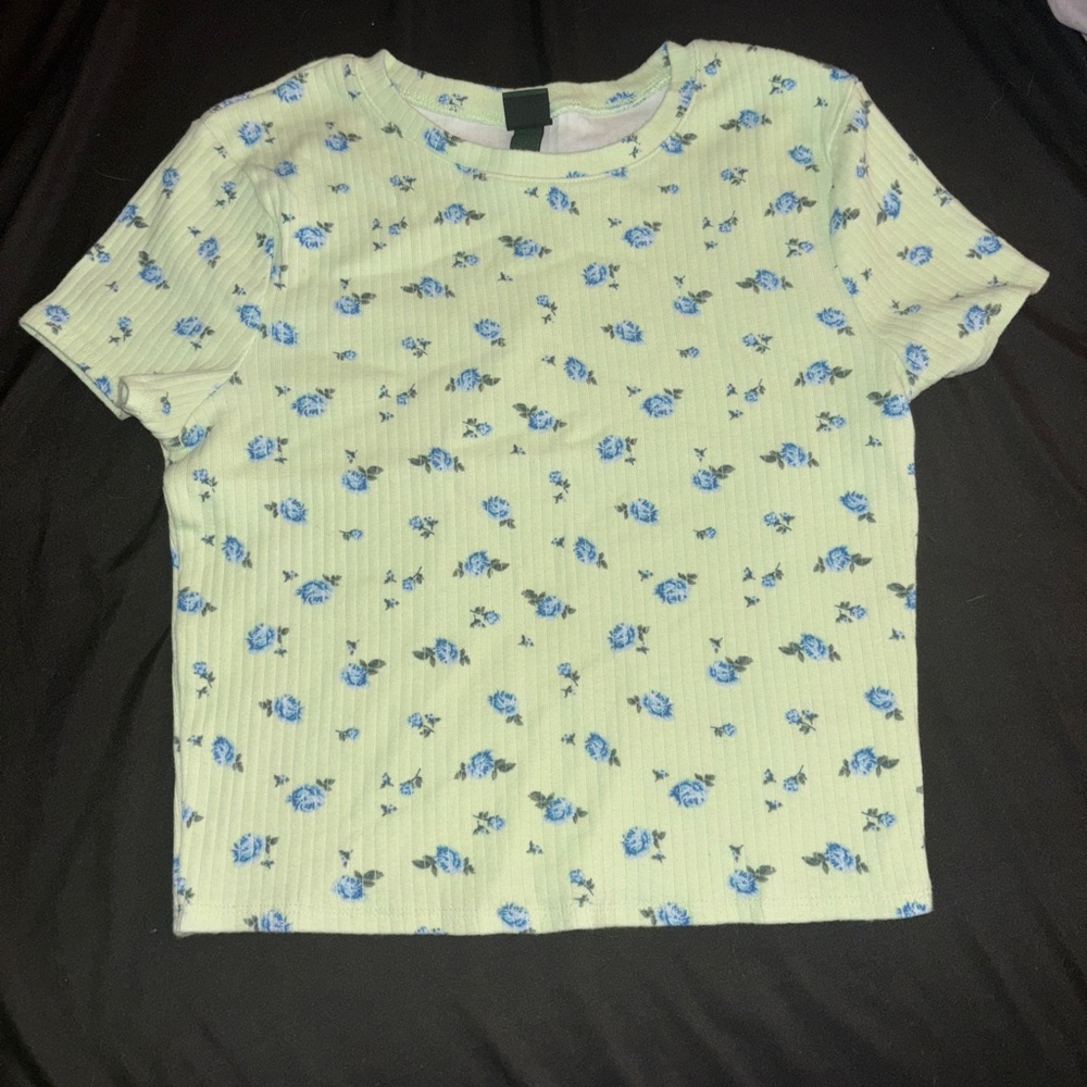 Wild Fable Floral Women’s Shirt in Green and Blue